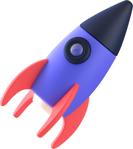 3D Floating Element Rocket